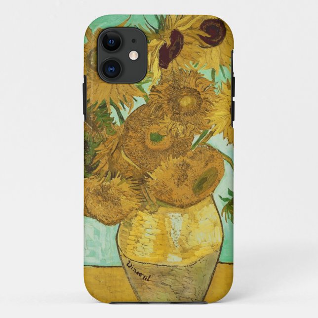 Funda De Case-Mate Para iPhone Girasoles de Vincent van Gogh el |, 1888 (Reverso)