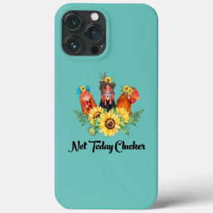 Funda Para iPhone 13 Pro Max Girasoles divertidos no girasoles pollos hoy