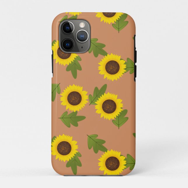 Funda De Case-Mate Para iPhone Girasoles Flores Pétalos Otoño (Reverso)