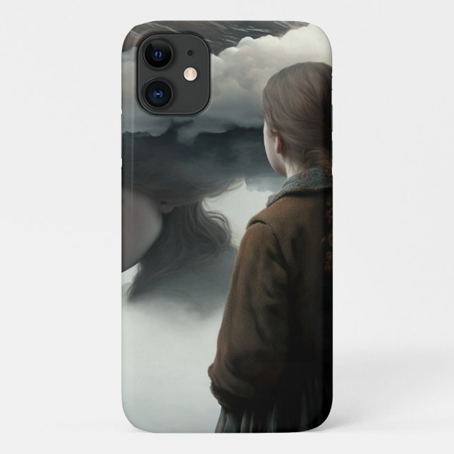 Funda De Case-Mate Para iPhone Girl with clouds (Reverso)
