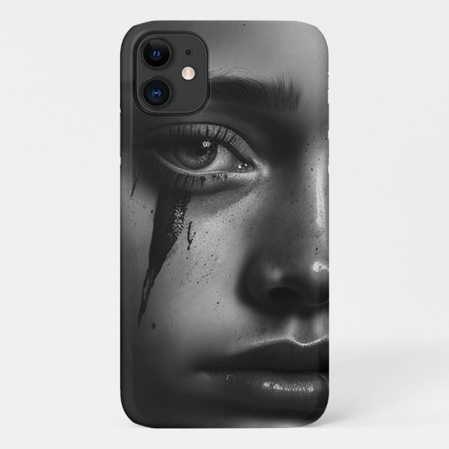 Funda De Case-Mate Para iPhone Girl with tears (Reverso)