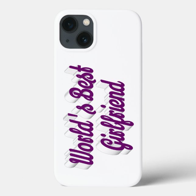 Funda De Case-Mate Para iPhone Girlfriend purple script (Reverso)