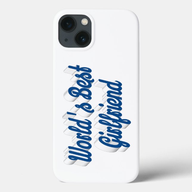 Funda De Case-Mate Para iPhone Girlfriend sea blue script (Reverso)