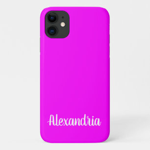 Funda Para iPhone 11 Girly FUCHSIA color de color negro