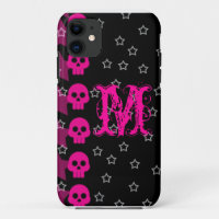 Girly Skull Punk EMO Rocker Monograma IPHONE 5 Fun