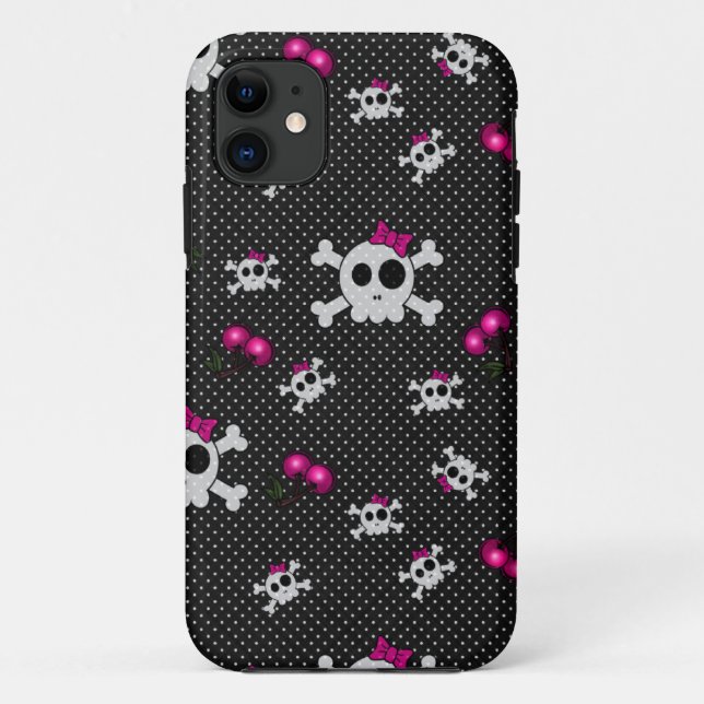 Funda De Case-Mate Para iPhone Girly Skulls (Reverso)