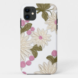 Girly White y Pink Daisies iPhone 5 Funda