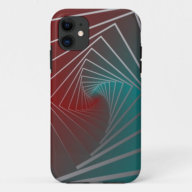 Funda De Case-Mate Para iPhone Giro burdeos verde azulado (Reverso)