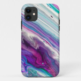Funda Para iPhone 11 Giro de pintura de tinta abstracta colorida | Pers