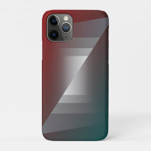 Funda Para iPhone 11 Pro Giro gris sobre el borgoña verde azulado