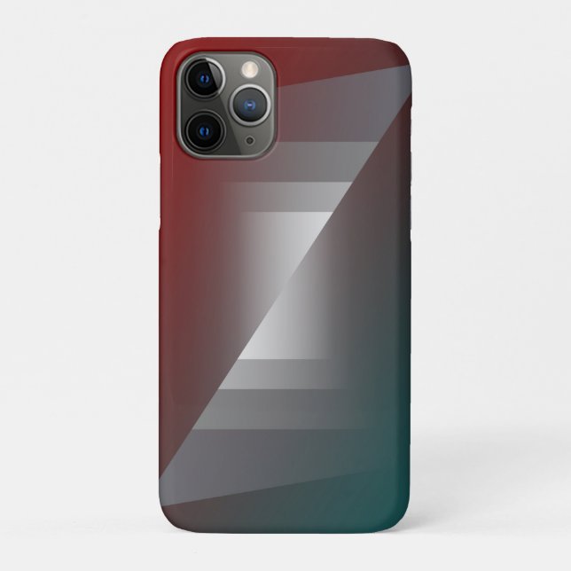 Funda De Case-Mate Para iPhone Giro gris sobre el borgoña verde azulado (Reverso)