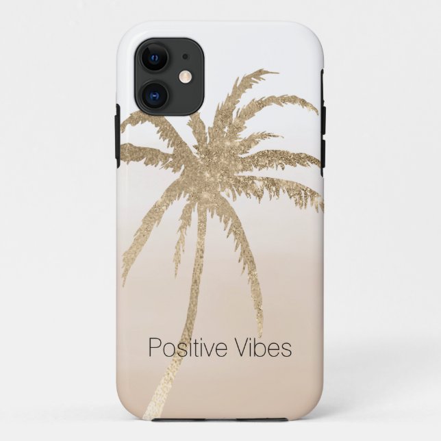 Funda De Case-Mate Para iPhone  Glam Gold Palm Tropical     (Reverso)