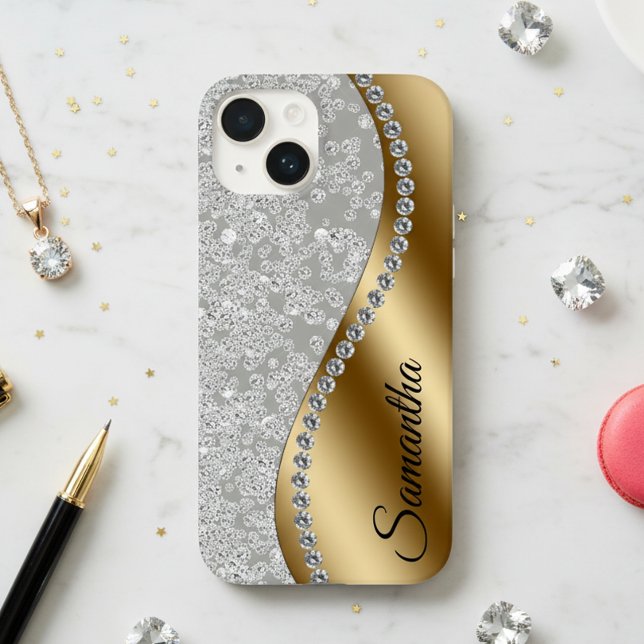 Funda De Case-Mate Para iPhone Glam Metalizado personalizado de diamante (Subido por el creador)