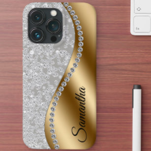 Funda Para iPhone 14 De Case-Mate Glam Metalizado personalizado de diamante