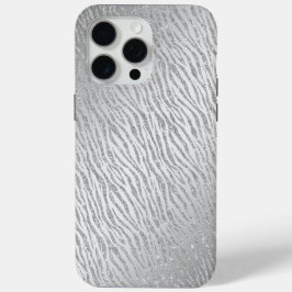 Funda Para iPhone 15 Pro Max Glam Purpurina plateado de impresión animal