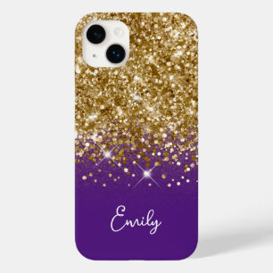 Funda Para iPhone 14 Plus De Case-Mate Glam, Purpurina real morado y oro