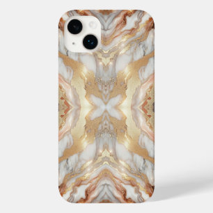 Funda Para iPhone 14 Plus De Case-Mate Glam Rosa Dorado Lujoso Marmol Mariposa Tendente