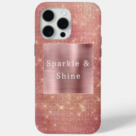 Funda Para iPhone 15 Pro Max Glam Sparkle Rosa