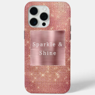 Funda Para iPhone 15 Pro Max Glam Sparkle Rosa