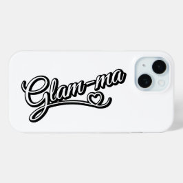 Funda Para iPhone 15 Glamma negro/blanco sobre blanco