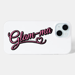 Funda Para iPhone 15 Glamma negro/rosa en blanco