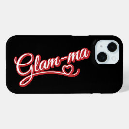 Funda Para iPhone 15 Glamma rojo/blanco sobre negro