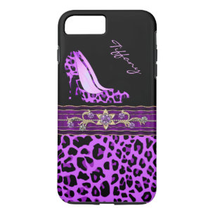 Glamoroso Funda Purple Jaguar Print iPhone 7 Plus