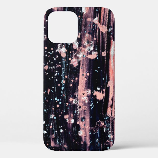 Funda De Case-Mate Para iPhone Glamoroso gris oscuro foco de atención (Reverso )