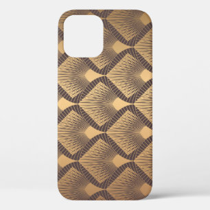 Funda Para iPhone 12 Glamour art déco: escalas de oro.