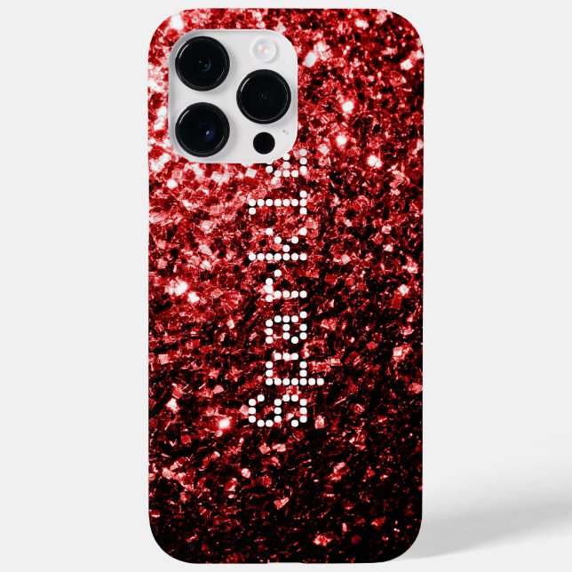 Funda De Case-Mate Para iPhone Glamour Rojo Brillo brilla Personaliza (Reverso)