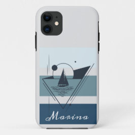 Funda Para iPhone 11 Glancha de vela geométrica Arte moderno personaliz
