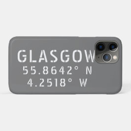 Funda Para iPhone 11 Pro Glasgow Escocia Latitud y longitud