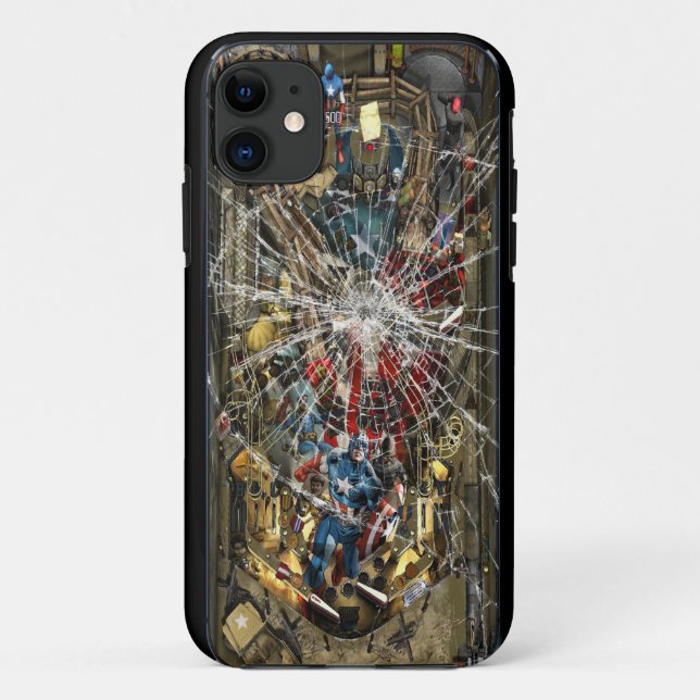 Funda De Case-Mate Para iPhone Glass roto - Pinball Machine (Reverso)