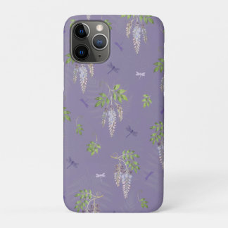 Funda Para iPhone 11 Pro Glicinas, helechos y libélulas