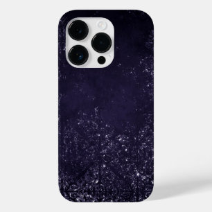 Funda Para iPhone 14 Pro De Case-Mate Glimmery Indigo Grunge   Midnight Purple Damask