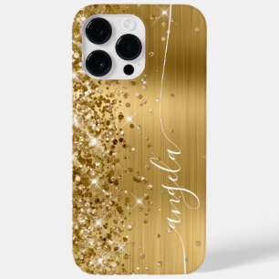 Funda Para iPhone 14 Pro Max De Case-Mate Glittery Gold Glam Firma