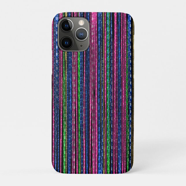 Funda De Case-Mate Para iPhone Glitz y Glam Sparkly Stripes (Reverso)