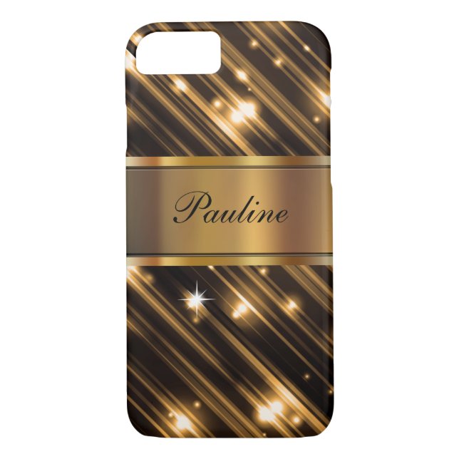 Funda De Case-Mate Para iPhone Glitzy Monogram Sparkling (Reverso)