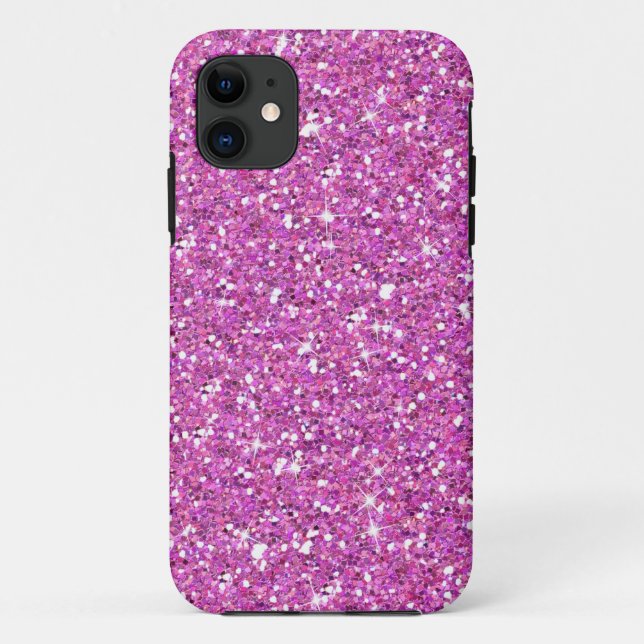 Funda De Case-Mate Para iPhone Glitzy Raspberry Purpurina (Reverso)