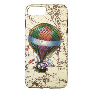 Funda Para iPhone 8 Plus/7 Plus Globo aerostático vintage flota en el cielo zodiac