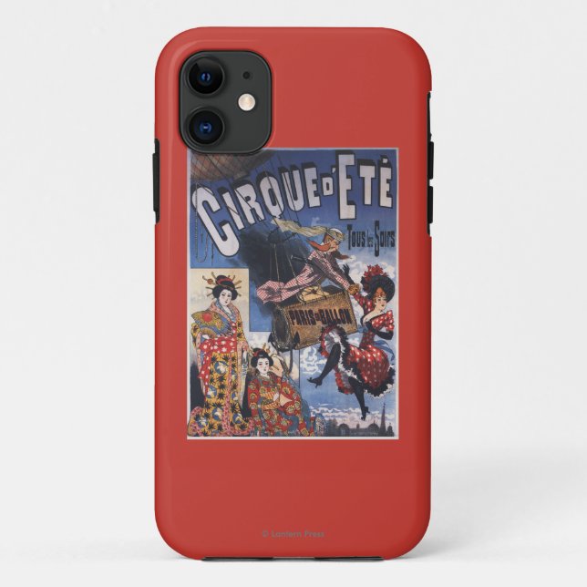 Funda De Case-Mate Para iPhone Globo aerostático y Posters japonesas (Reverso)