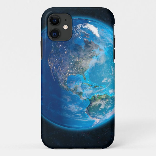 Funda De Case-Mate Para iPhone Globo DayNight América (Reverso)