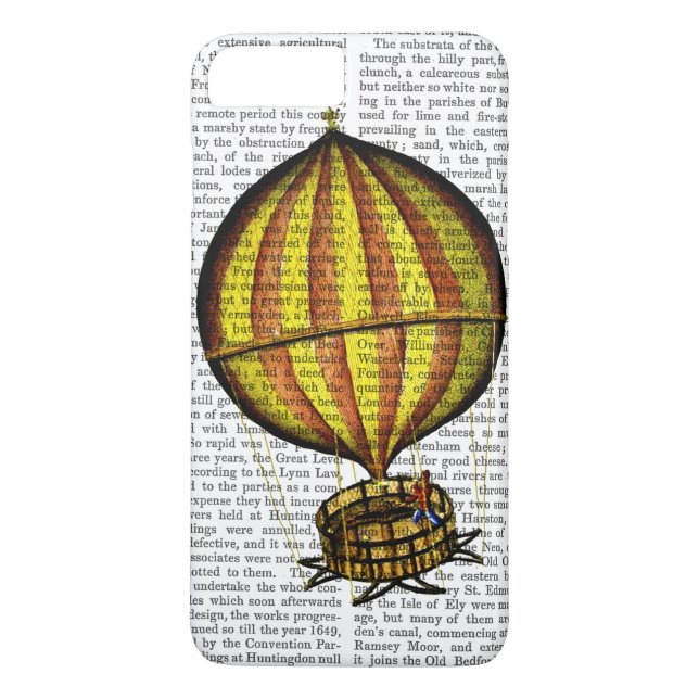 Funda De Case-Mate Para iPhone Globo de aire caliente amarillo y rojo (Reverso)