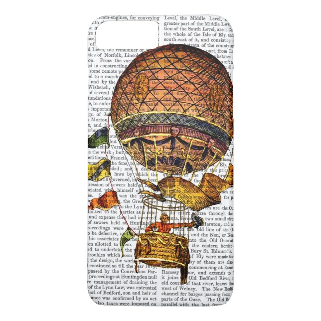 Funda De Case-Mate Para iPhone Globo de aire caliente con banderas (Reverso)