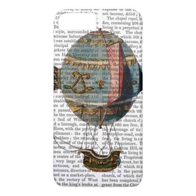 Funda De Case-Mate Para iPhone Globo de aire caliente con pluma de cola (Reverso)