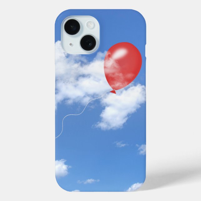 Funda De Case-Mate Para iPhone Globo Rojo En Nubes (Reverso )