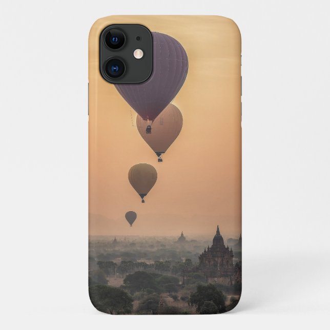 Funda De Case-Mate Para iPhone Globos aerostáticos en Birmania Foto (Reverso)