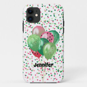 Funda Para iPhone 11 Globos de sandía modernos Confeti Personalizar