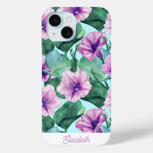 Funda Para iPhone 15 Gloria de la Mañana Retro Floral Personalizada