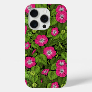 Funda Para iPhone 15 Pro Gloria matutina en rosa y verde